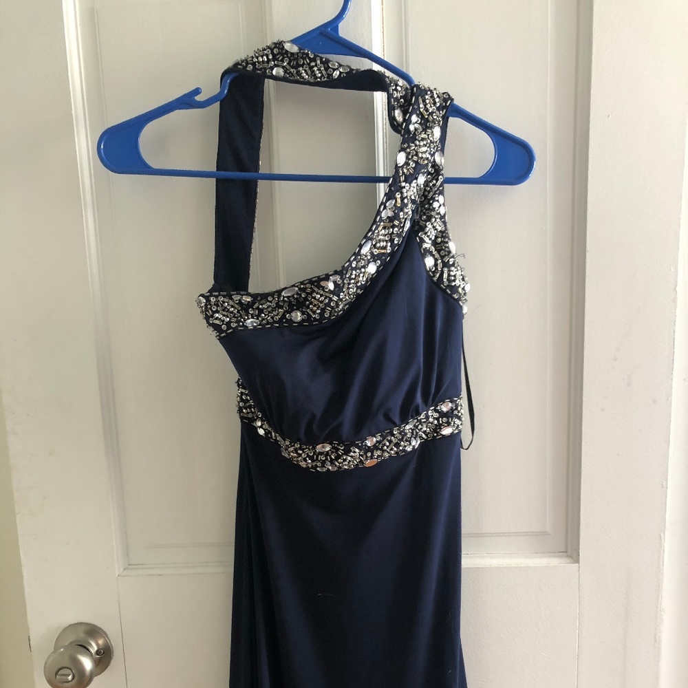 Navy blue gown